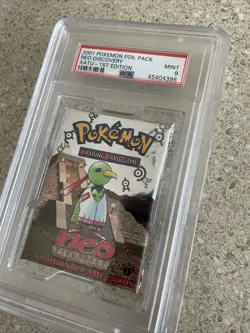 Neo Discovery 1st Edition Foil Pack - PSA MINT 9 - Xatu Booster Pack Pokemon - Image 4