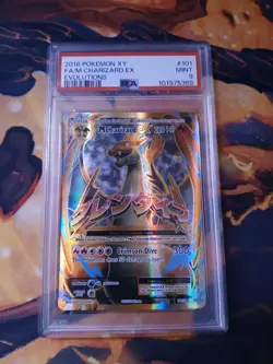 PSA 9 MINT Full Art/M Mega Charizard EX 2016 Pokemon XY Evolutions 101/108 - Image 1