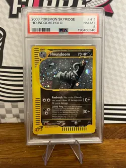 2003 Pokemon TCG Houndoom Skyridge Holo PSA 8 #H11 - Image 1