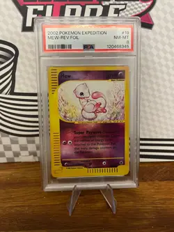 Mew 55/165 Reverse Holo Expedition Base Set Pokemon 2002 PSA 8 - Image 1