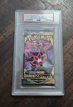 2020 Pokemon Darkness Ablaze PSA 9 MINT Eternatus Graded Sealed Booster Pack - Image 1