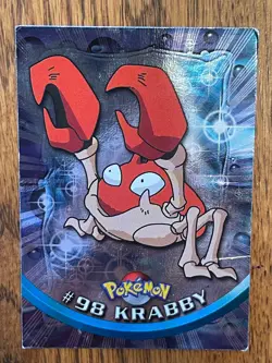 HOLO Krabby #98 Topps Blue Label TV Animation Edition Pokemon Trading CG 1999 NM - Image 2