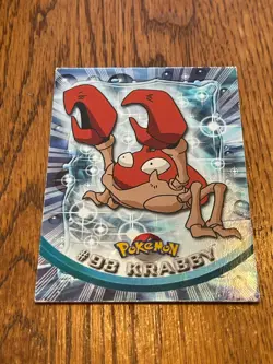 HOLO Krabby #98 Topps Blue Label TV Animation Edition Pokemon Trading CG 1999 NM - Image 5