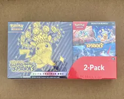 Pokemon Surging Sparks ⚡ Elite Trainer Box + Booster Bundle 2-pack Costco S&V - Image 1