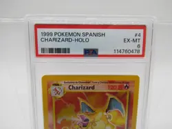PSA 6 Pokemon Card 1999 Spanish Charizard HOLO RARE - Ships Fast & Safe - Image 2