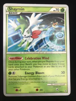 Pokemon Shaymin World Championship 2012 Igor Costa Stamped 8/95 Rare - Image 1