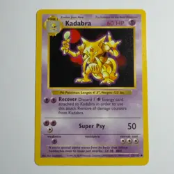 Pokemon TCG Kadabra Shadowless Uncommon Base Set 32/102 WOTC Vintage 1999 - Image 1