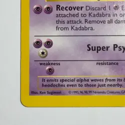 Pokemon TCG Kadabra Shadowless Uncommon Base Set 32/102 WOTC Vintage 1999 - Image 5