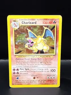 Pokemon TCG Charizard 4/102 Base Set Holo HP - Image 1