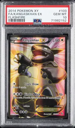 2014 POKEMON XY FLASHFIRE #103 FULL ART/KANGASKHAN EX PSA 10 - Image 1