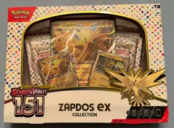 Pokemon TCG Scarlet & Violet 151 Zapdos EX Collection Box NEW SEALED - Image 1
