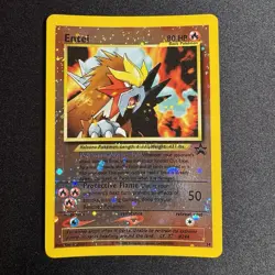 Pokemon Card - Entei #34 Black Star WOTC Movie Promo Reverse Holo SWIRL 💫 - Image 1