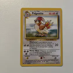 Pidgeotto 22/102 Rare Base Set Pokemon Card WOTC MP - Image 1