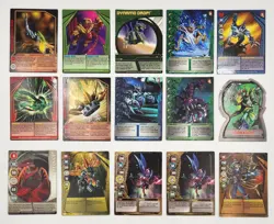 Lot Of 15 Bakugan Cards Variety Bakugan Brawlers Regular & Metal Cards - Image 1