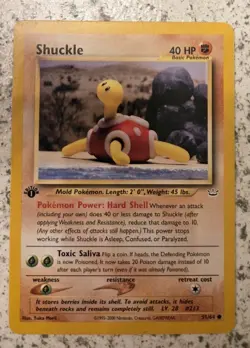 Pokemon TCG Shuckle Neo Revelation 1st Edition Common Card 51/64 - Image 1