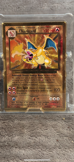 Mint Pokemon Celebrations Gold Metal Charizard Card 4/102 Premium Collection - Image 3