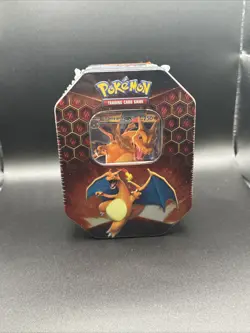 Pokemon TCG Hidden Fates Charizard GX Tin Trading Card Game Set New Sealed Unit! - Image 1