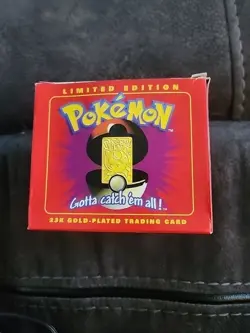 Pokemon Poliwhirl 23k Gold Plated Trading Card & Pokeball Burger King Sealed RD - Image 1