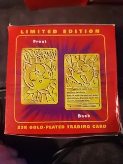 Pokemon Poliwhirl 23k Gold Plated Trading Card & Pokeball Burger King Sealed RD - Image 2