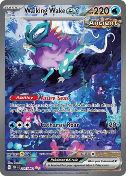 Walking Wake ex 205/162 S&V Temporal Forces Illustration Rare Pokemon Card NM - Image 1