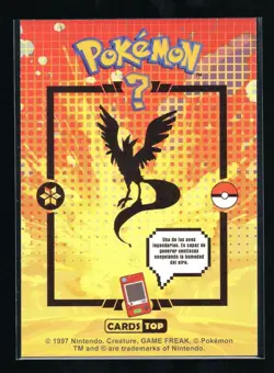 ARTICUNO #144 Card Tops Pokedex Database - Pokemon *GOLD HOLO FOIL DESIGN* - Image 2