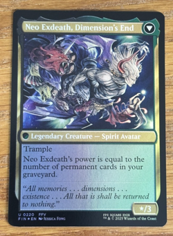 MTG Final Fantasy, Exdeath, Void Warlock / Neo Exdeath, Dimension's End - Foil - Image 2