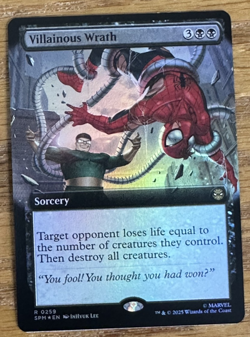 MTG Marvel Spider-Man, Villainous Wrath - Extended Art Foil - Image 1