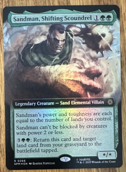 MTG Marvel Spider-Man, Sandman, Shifting Scoundrel - Extended Art Foil - Image 1