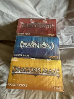 3 Magic: The Gathering Booster Boxes Gatecrash Dragon’s Maze Return To Ravnica - Image 3