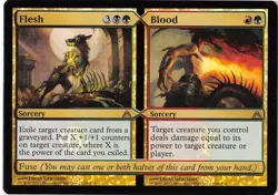 Flesh // Blood *FOIL Rare* Magic MtG x1 Dragon's Maze SP - Image 1