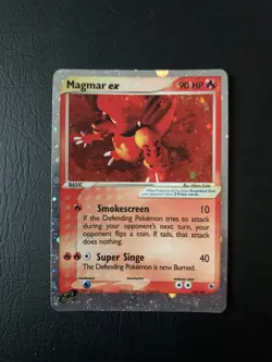 Pokemon TCG Magmar ex EX Ruby & Sapphire 100/109 Holo Ultra Rare - LP - Image 1