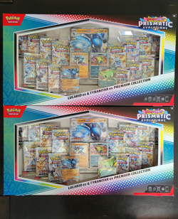 Pokemon Prismatic Evolutions Lucario EX and Tyranitar EX Premium Collection 2x - Image 1