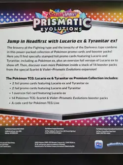 Pokemon Prismatic Evolutions Lucario EX and Tyranitar EX Premium Collection 2x - Image 3