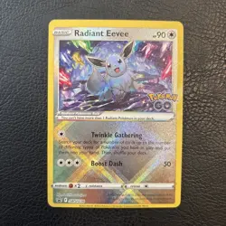 2022 Pokemon Radiant Eevee Black Star Promo Pokemon Go SWSH230 Card NM - Image 1