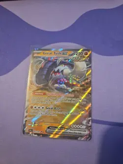 Pokemon TCG Paldean Fates GREAT TUSK EX 53/91 Holo Rare - Image 1