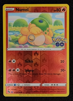 2022 Pokemon GO Numel (Peelable Ditto) Reverse Holofoil EX-NM - Image 1