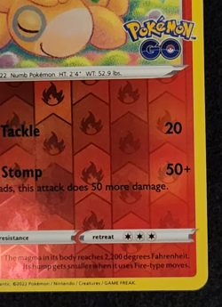 2022 Pokemon GO Numel (Peelable Ditto) Reverse Holofoil EX-NM - Image 4