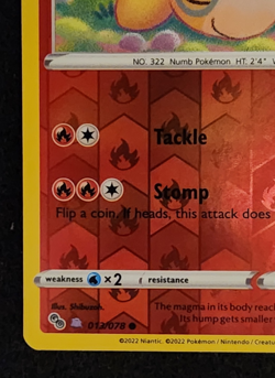 2022 Pokemon GO Numel (Peelable Ditto) Reverse Holofoil EX-NM - Image 5
