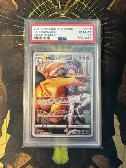 Pokemon Japanese Charizard 187/184 VMAX Climax CHR PSA 10 - Image 1
