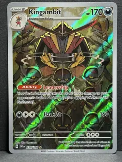Pokemon TCG Kingambit 220/198 Illustration Rare Full Art Scarlet Violet NM - Image 1