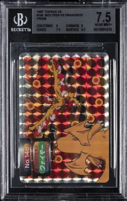1998-99 POKEMON TOPSUN VS PRISM #146 MOLTRES BGS 7.5 - Image 1