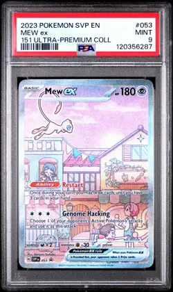 2023 POKEMON SVP EN-SV BLACK STAR PROMO 151 ULTRA-PREM COLL #053 MEW EX PSA 9 - Image 1