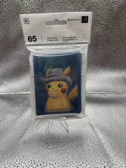 Pokemon x Van Gogh Sleeves Pikachu with Grey Felt Hat, SEALED x5 Packs BRAND NEW - Image 1