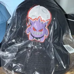 NWT Pokemon Center Exclusive Gengar Moon Baseball Hat Cap Black SOLD OUT - Image 1