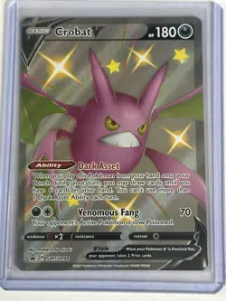 Crobat V SWSH098 SWSH Black Star Promos Full Art Shiny Holo Pokemon TCG 2021 NM - Image 1