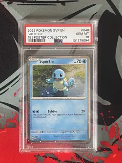 2023 POKEMON SVP EN SQUIRTLE 151 POSTER COLLECTION PSA 10 Gem Mint - Image 1