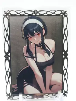 Goddess Story - Silver Metal Waifu Card - Yor Forger - NUMBERED #/200 - Image 1