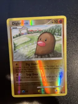Diglett 72/127 Platinum Reverse Holo Pokemon TCG Card - Image 1