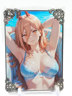 Goddess Story - Silver Metal Waifu Card - Power - NUMBERED #/100 - Image 1