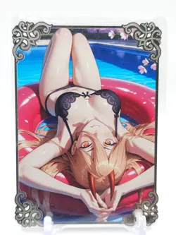 Goddess Story - Silver Metal Waifu Card - Power - NUMBERED #/100 - Image 2